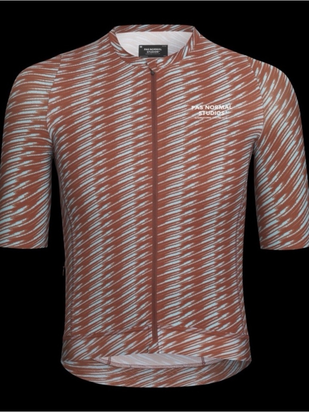 PAS Normal Studios Rust & White Short Sleeve Cycling Jersey